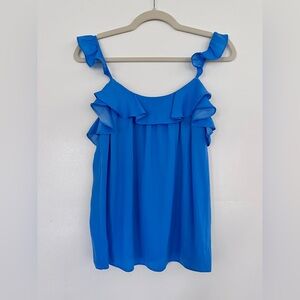 Lilly Pulitzer Blue Ruffled Camisole Tank Top